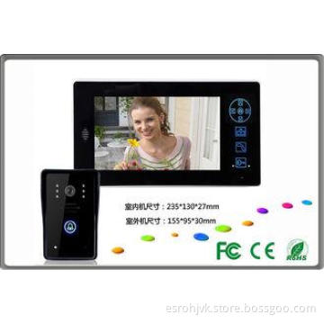 touch keypad control Villa Intercom System , 7 inch color T